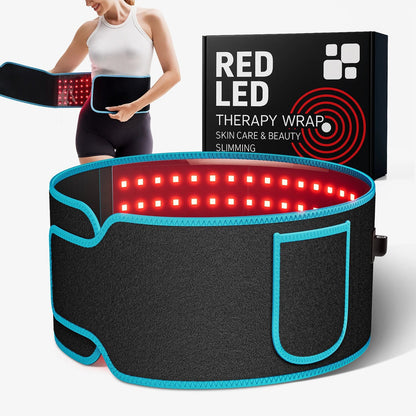 Portable LED Red Light Therapy Belt with Heating and Massage